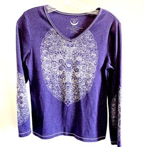 Chico’s Zenergy Purple Knit Top. Chico’s Size 0 (Small).